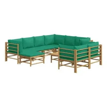 vidaxl_3155160_set_de_sofás_y_reposapiés_para_jardín_de_10_piezas_fabricado_en_bambú_con_cojines_de_color_verde_vida_xl_2