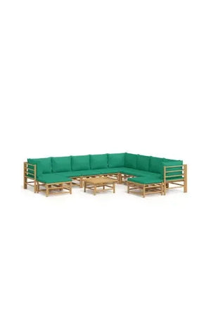 vidaxl_3155161_set_de_sofás_y_reposapiés_para_jardín_de_11_piezas_fabricado_en_bambú_con_cojines_de_color_verde_vida_xl_0