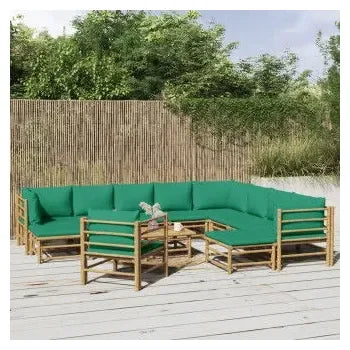 vidaxl_3155162_set_de_sofás_con_silla_y_reposapiés_para_jardín_de_12_piezas_fabricado_en_bambú_con_cojines_de_color_verde_vida_xl_1