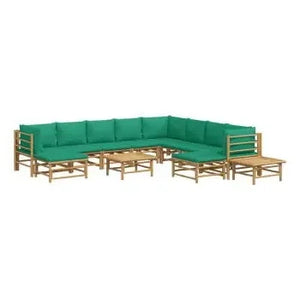 vidaxl_3155163_set_de_sofás_y_reposapiés_para_jardín_de_12_piezas_fabricado_en_bambú_con_cojines_de_color_verde_vida_xl_2