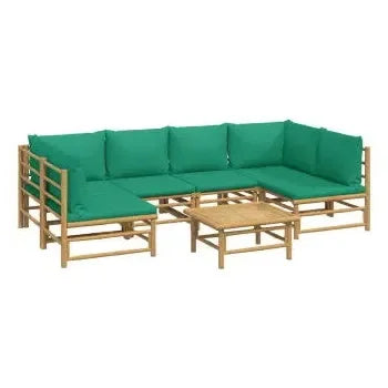 vidaxl_3155166_set_de_sofás_para_jardín_de_7_piezas_fabricado_en_bambú_con_cojines_de_color_verde_vida_xl_2