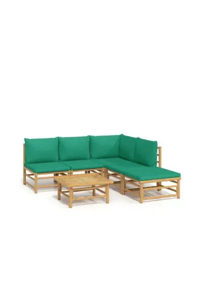 vidaxl_3155167_set_de_jardín_con_sofás_y_reposapiés_de_7_piezas_fabricado_en_bambú_con_cojines_de_color_verde_vida_xl_0
