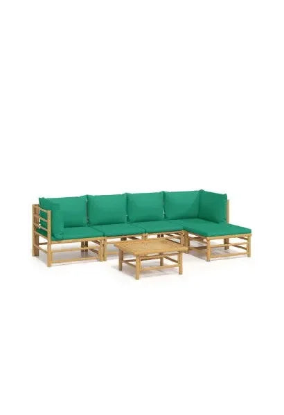 vidaxl_3155168_set_de_sofás_y_reposapiés_para_jardín_de_6_piezas_fabricado_en_bambú_con_cojines_de_color_verde_vida_xl_0