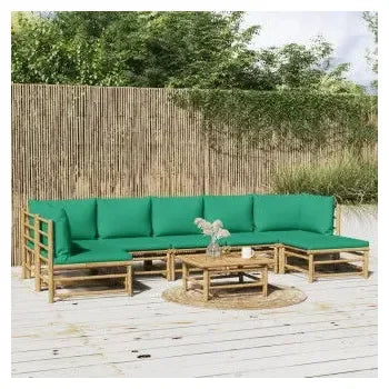 vidaxl_3155174_juego_de_sofás_con_reposapiés_para_jardín_de_8_piezas_fabricado_en_bambú_con_cojines_de_color_verde_vida_xl_1