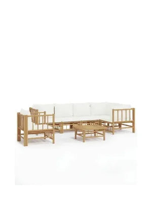 vidaxl_3155205_set_de_sofás_y_silla_con_mesa_para_jardín_de_7_piezas_fabricado_en_bambú_con_cojines_de_color_blanco_vida_xl_0