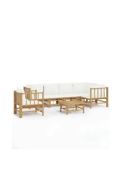 vidaxl_3155205_set_de_sofás_y_silla_con_mesa_para_jardín_de_7_piezas_fabricado_en_bambú_con_cojines_de_color_blanco_vida_xl_0