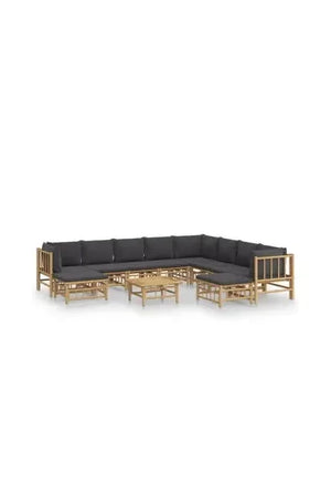 vidaxl_3155225_set_de_sofás_con_reposapiés_para_jardín_de_11_piezas_fabricado_en_bambú_con_cojines_grises_vida_xl_0