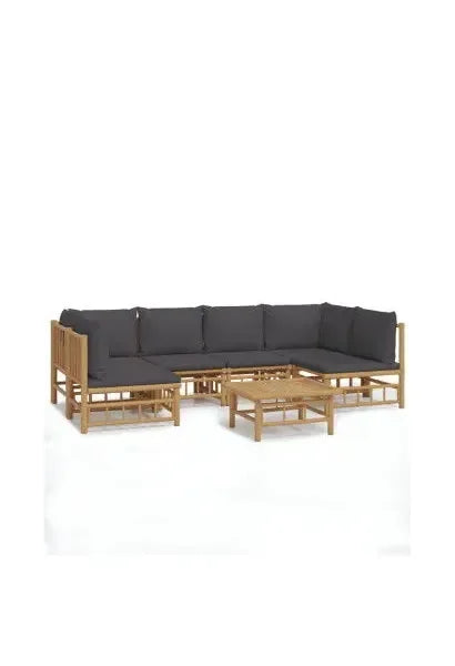 vidaxl_3155230_set_de_sofás_y_mesa_para_jardín_de_7_piezas_fabricado_en_bambú_con_cojines_grises_vida_xl_0