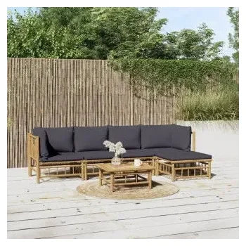 vidaxl_3155232_set_de_sofás_y_mesa_con_reposapiés_para_jardín_de_6_piezas_fabricado_en_bambú_con_cojines_grises_vida_xl_1