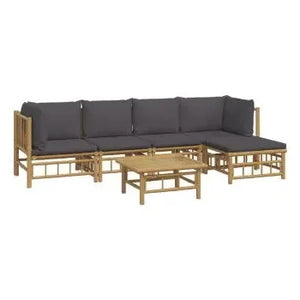 vidaxl_3155232_set_de_sofás_y_mesa_con_reposapiés_para_jardín_de_6_piezas_fabricado_en_bambú_con_cojines_grises_vida_xl_2