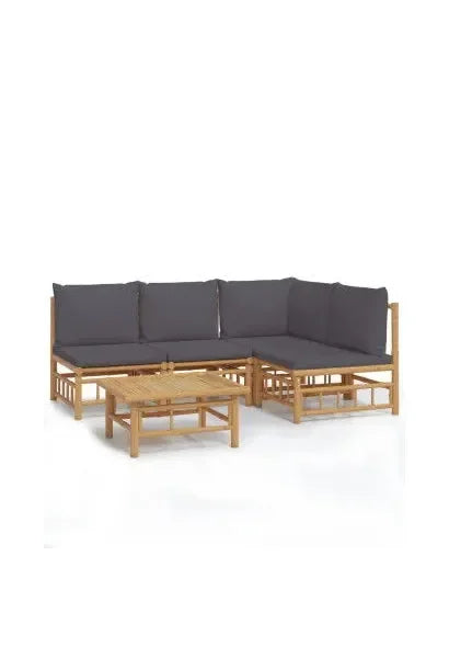 vidaxl_3155234_set_de_sofás_y_mesa_para_jardín_de_5_piezas_fabricado_en_bambú_con_cojines_grises_vida_xl_0