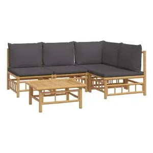 vidaxl_3155234_set_de_sofás_y_mesa_para_jardín_de_5_piezas_fabricado_en_bambú_con_cojines_grises_vida_xl_2