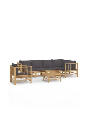 vidaxl_3155237_set_de_sofás_y_silla_con_mesa_para_jardín_de_7_piezas_fabricado_en_bambú_con_cojines_grises_vida_xl_0