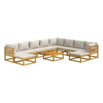 vidaxl_3155293_set_de_sofás_y_reposapiés_para_jardín_de_11_piezas_fabricado_en_madera_de_acacia_con_cojines_gris_claro_vida_xl_2