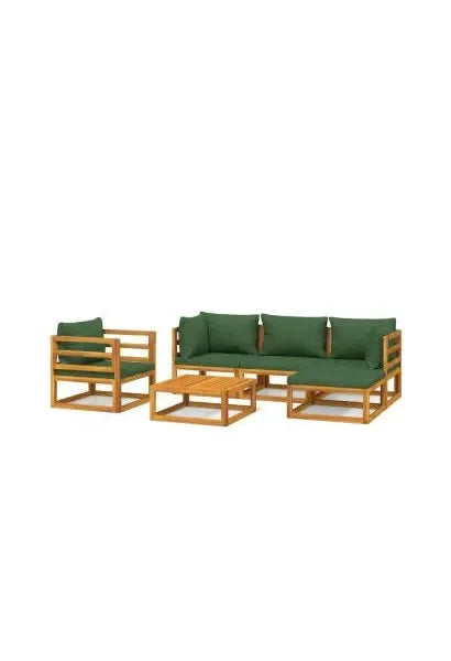 vidaxl_3155311_set_de_sofás_y_silla_con_reposapiés_de_jardín_de_6_piezas_fabricado_en_madera_de_acacia_con_cojines_verdes_vida_xl_0