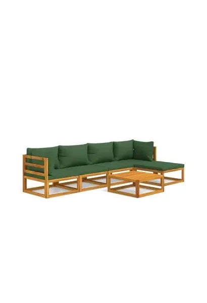 vidaxl_3155312_set_de_sofás_y_reposapiés_con_mesa_para_jardín_de_6_piezas_fabricado_en_madera_de_acacia_con_cojines_verdes_vida_xl_0