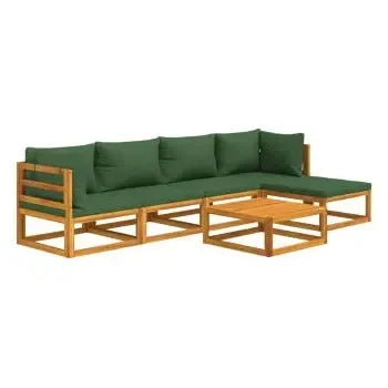 vidaxl_3155312_set_de_sofás_y_reposapiés_con_mesa_para_jardín_de_6_piezas_fabricado_en_madera_de_acacia_con_cojines_verdes_vida_xl_2