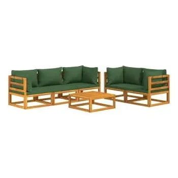 vidaxl_3155317_set_de_sofás_con_mesa_para_jardín_de_6_piezas_fabricado_en_madera_de_acacia_con_cojines_color_verde_vida_xl_2