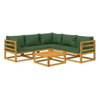 vidaxl_3155319_set_de_sofás_y_mesa_para_jardín_de_6_piezas_fabricado_en_madera_de_acacia_con_cojines_color_verde_vida_xl_2