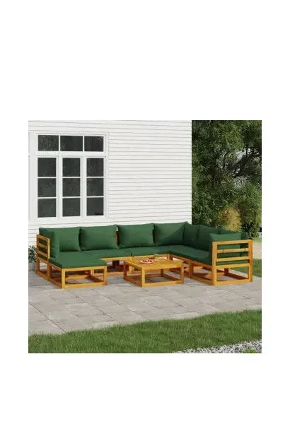 vidaxl_3155322_set_de_sofás_con_reposapiés_para_jardín_de_8_piezas_fabricado_en_madera_de_acacia_con_cojines_verdes_vida_xl_0