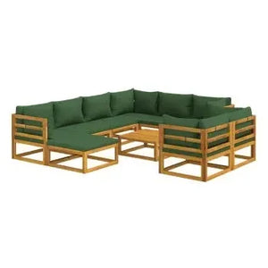 vidaxl_3155323_set_de_sofás_con_reposapiés_para_jardín_de_10_piezas_fabricado_en_madera_de_acacia_con_cojines_verdes_vida_xl_2