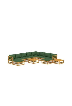 vidaxl_3155326_set_de_sofás_con_reposapiés_para_jardín_de_12_piezas_fabricado_en_madera_de_acacia_con_cojines_verdes_vida_xl_0