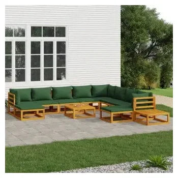 vidaxl_3155326_set_de_sofás_con_reposapiés_para_jardín_de_12_piezas_fabricado_en_madera_de_acacia_con_cojines_verdes_vida_xl_1