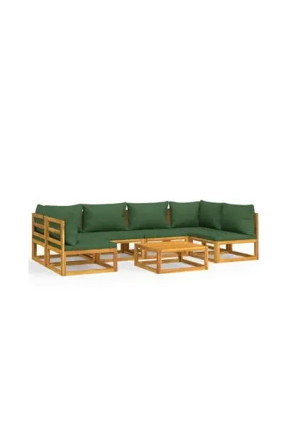 vidaxl_3155329_set_de_sofás_y_mesa_para_jardín_de_7_piezas_fabricado_en_madera_de_acacia_con_cojines_color_verde_vida_xl_0