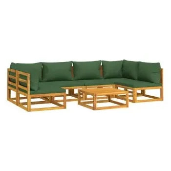 vidaxl_3155329_set_de_sofás_y_mesa_para_jardín_de_7_piezas_fabricado_en_madera_de_acacia_con_cojines_color_verde_vida_xl_2