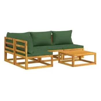 vidaxl_3155333_set_de_sofás_y_mesa_para_jardín_de_5_piezas_fabricado_en_madera_de_acacia_con_cojines_verdes_vida_xl_2