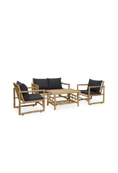 vidaxl_315601_conjunto_de_muebles_de_exterior_4_piezas_de_madera_de_bambú_con_cojines_color_gris_oscuro_0