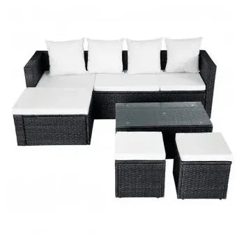vidaxl_42586_conjunto_de_muebles_de_exterior_4_piezas_de_acero_y_ratán_sintético_negro_con_cojines_blancos_3